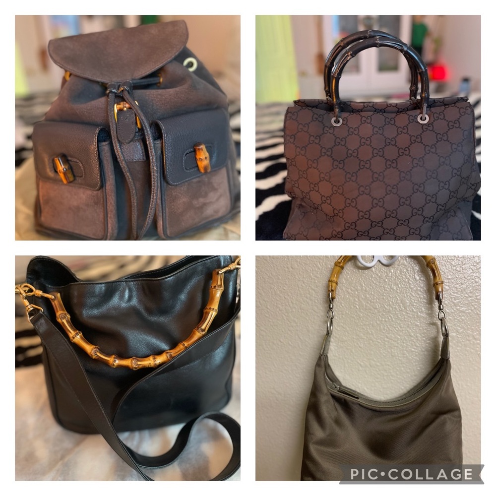 Gucci Bamboo bags different sizes and different prices.
